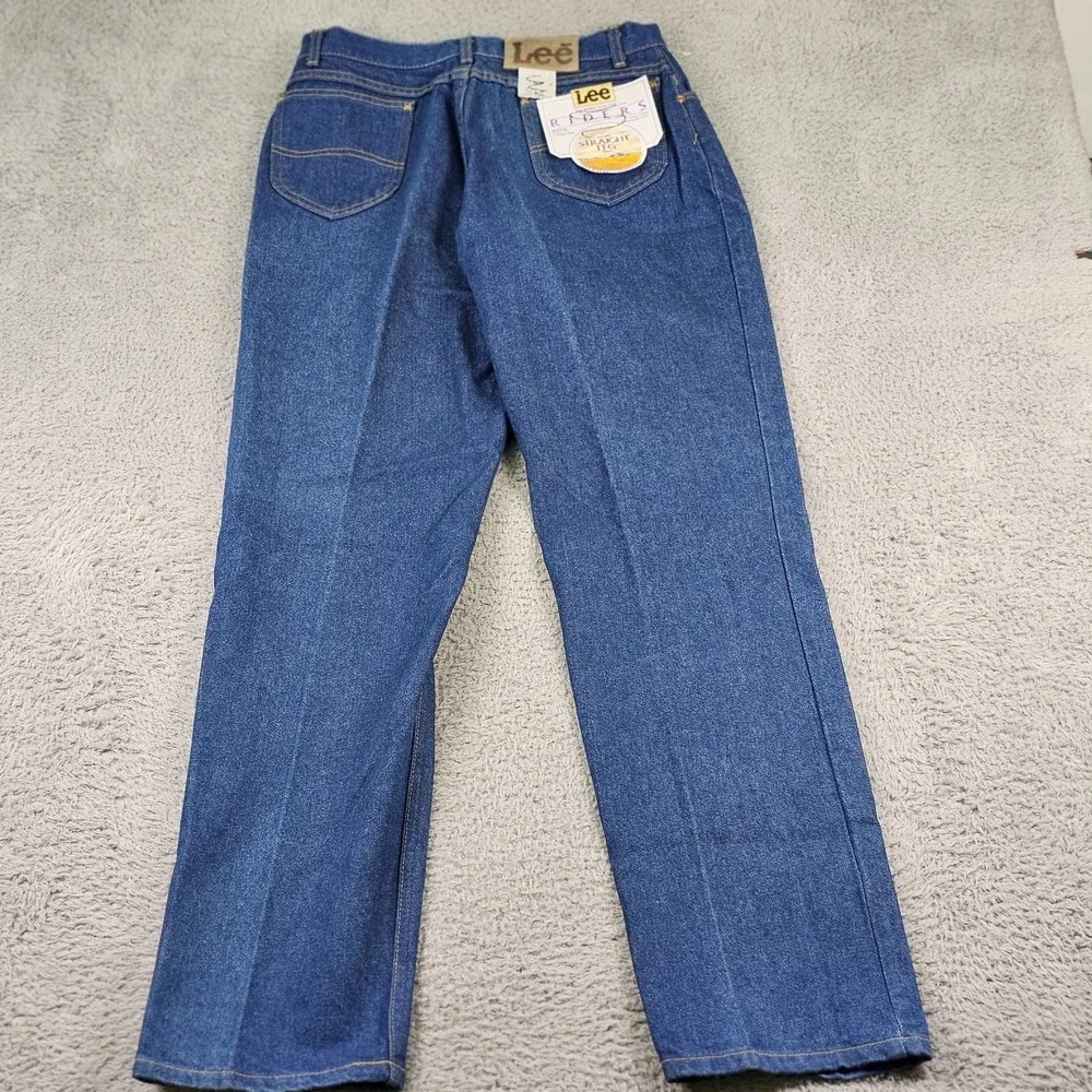 Lee Riders Jeans Womens 16 Medium Blue Straight Leg High Rise Made In USA‎ 32x32